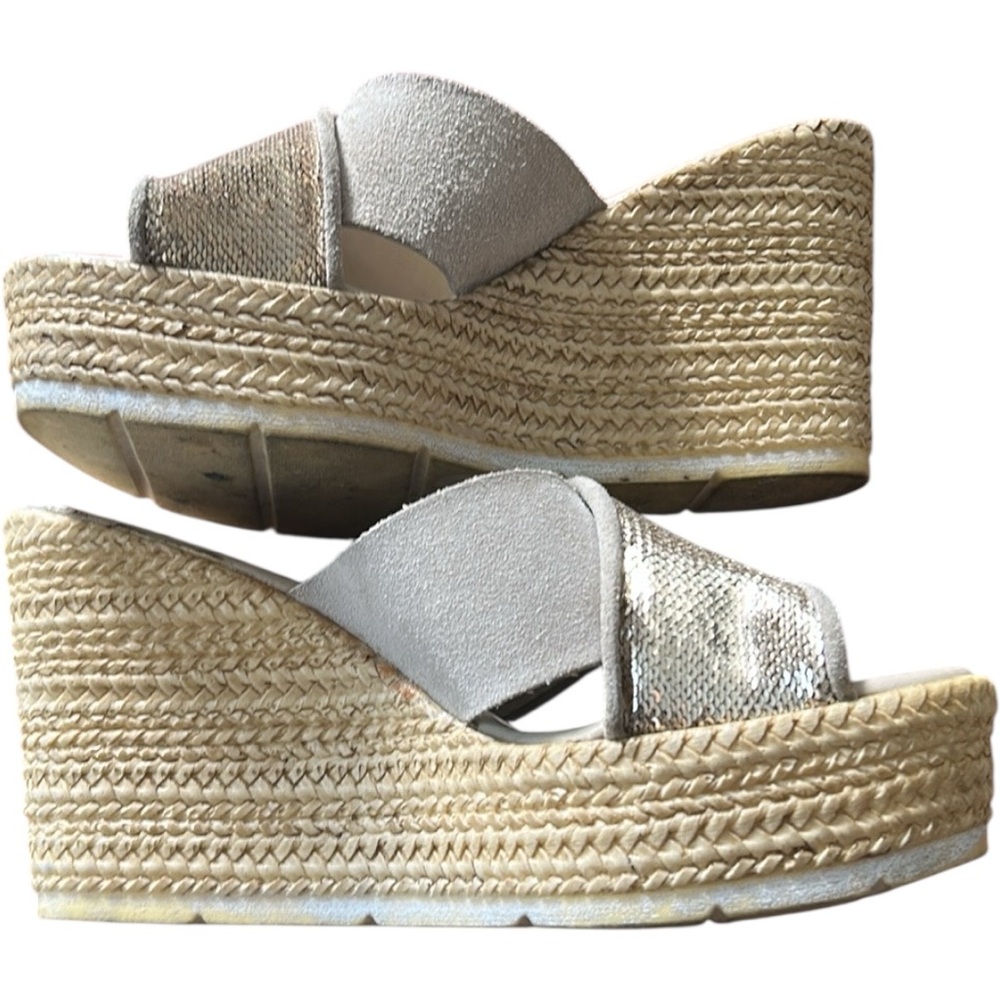 MILA PAOLI (Made in Italy) Metallic Gold Women's Slide Sandals size 6